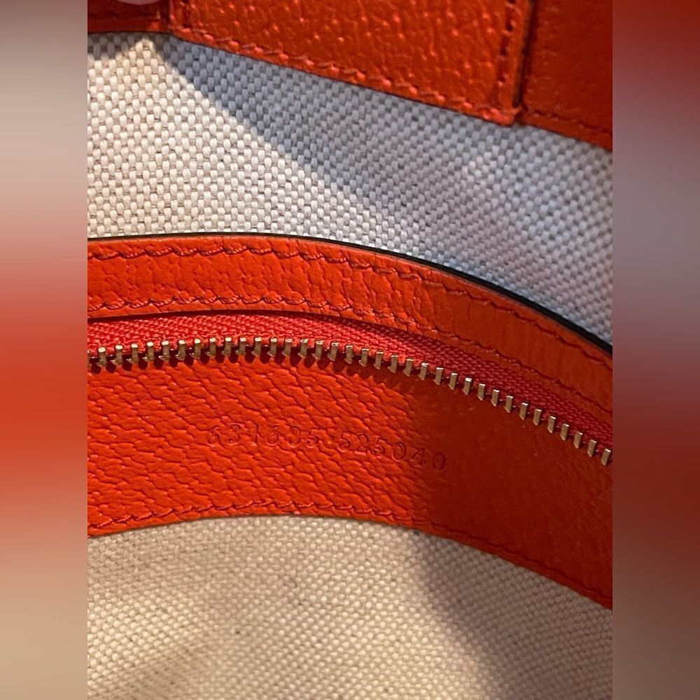 Gucci x Dubai Exclusive GG Raffia Tote Bag – NWT – Orange Leather Trim - Picture 9 of 13